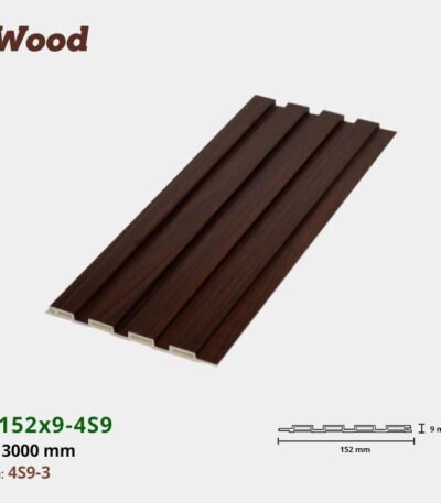 Lam Nhựa PVC 3 Sóng Thấp W152x9 Iwood 4S9-3