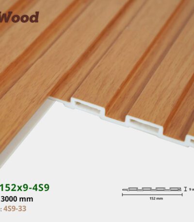 Lam Nhựa PVC 3 Sóng Thấp W152x9 Iwood 4S9-33