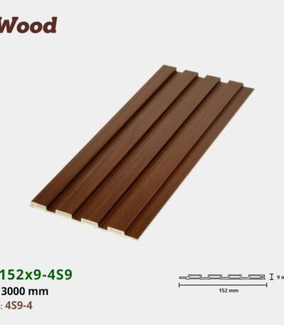 Lam Nhựa PVC 3 Sóng Thấp W152x9 Iwood 4S9-4