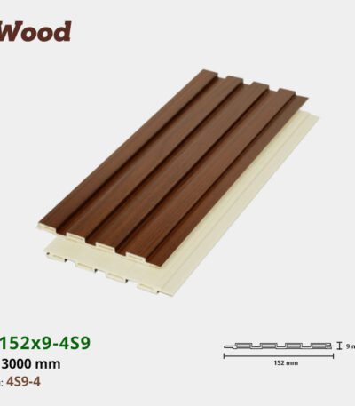 Lam Nhựa PVC 3 Sóng Thấp W152x9 Iwood 4S9-4