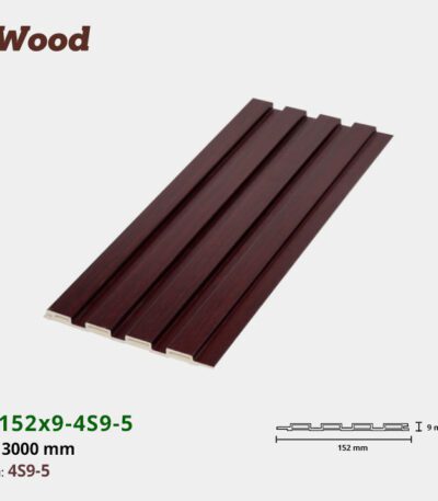 Lam Nhựa PVC 3 Sóng Thấp W152x9 Iwood 4S9-5
