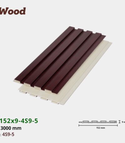 Lam Nhựa PVC 3 Sóng Thấp W152x9 Iwood 4S9-5