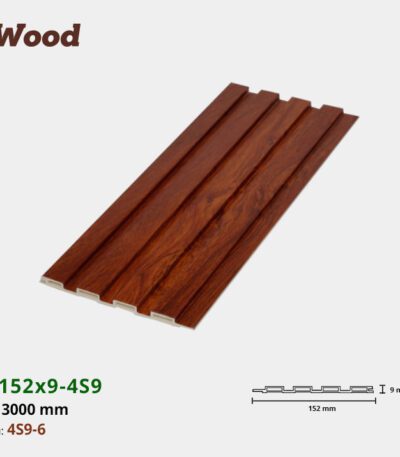 Lam Nhựa PVC 3 Sóng Thấp W152x9 Iwood 4S9-6