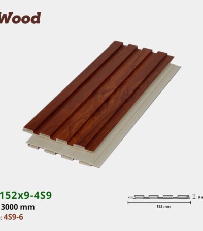 Lam Nhựa PVC 3 Sóng Thấp W152x9 Iwood 4S9-6