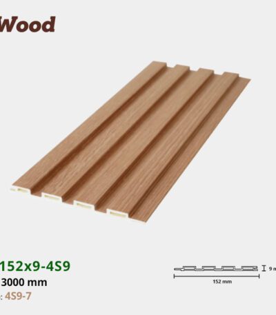 Lam Nhựa PVC 3 Sóng Thấp W152x9 Iwood 4S9-7