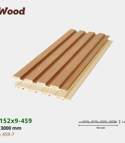 Lam Nhựa PVC 3 Sóng Thấp W152x9 Iwood 4S9-7