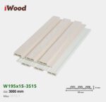 Lam Nhựa PVC 3 Sóng Thấp W195x15 Iwood 3S15-1