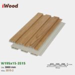 Lam Nhựa PVC 3 Sóng Thấp W195x15 Iwood 3S15-2