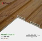 Lam Nhựa PVC 3 Sóng Thấp W195x15 Iwood 3S15-2