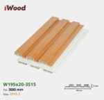 Lam Nhựa PVC 3 Sóng Thấp W195x15 Iwood 3S15-3