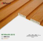 Lam Nhựa PVC 3 Sóng Thấp W195x15 Iwood 3S15-3