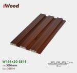 Lam Nhựa PVC 3 Sóng Thấp W195x15 Iwood 3S15-4