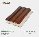Lam Nhựa PVC 3 Sóng Thấp W195x15 Iwood 3S15-4