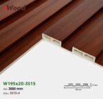 Lam Nhựa PVC 3 Sóng Thấp W195x15 Iwood 3S15-4