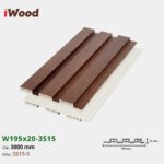 Lam Nhựa PVC 3 Sóng Thấp W195x15 Iwood 3S15-5