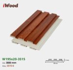 Lam Nhựa PVC 3 Sóng Thấp W195x15 Iwood 3S15-6