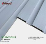 Lam Nhựa PVC 3 Sóng Thấp W195x15 Iwood 3S15-9