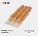 Lam Nhựa PVC 3 Sóng Thấp W195x15 Iwood 3S15