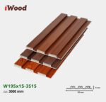 Lam Nhựa PVC 3 Sóng Thấp W195x15 Iwood 3S15