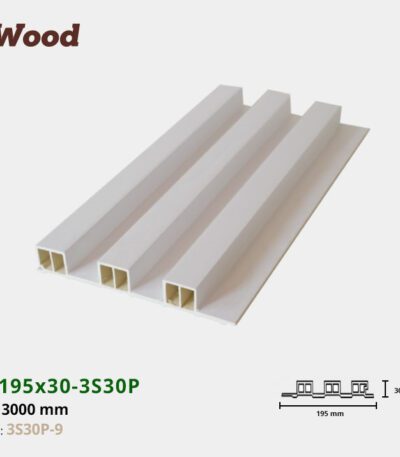 Lam Nhựa PVC 3 Sóng Cao W195x30 Iwood 3S30P-9