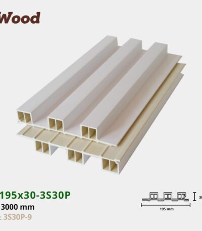 Lam Nhựa PVC 3 Sóng Cao W195x30 Iwood 3S30P-9