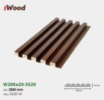 Lam Nhựa PVC 3 Sóng Cao W200x20 Iwood 5S20-10