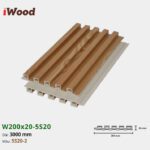 Lam Nhựa PVC 3 Sóng Cao W200x20 Iwood 5S20-2