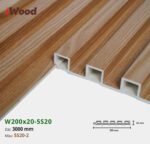 Lam Nhựa PVC 3 Sóng Cao W200x20 Iwood 5S20-2