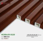 Lam Nhựa PVC 3 Sóng Cao W200x20 Iwood 5S20-3