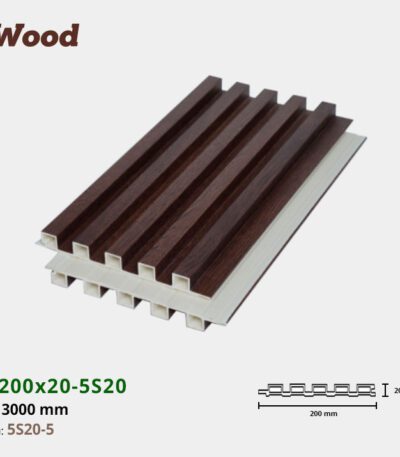 Lam Nhựa PVC 3 Sóng Cao W200x20 Iwood 5S20-5