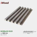 Lam Nhựa PVC 3 Sóng Cao W200x20 Iwood 5S20-8