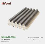 Lam Nhựa PVC 3 Sóng Cao W200x20 Iwood 5S20-8