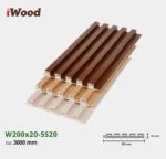Lam Nhựa PVC 3 Sóng Cao W200x20 Iwood 5S20