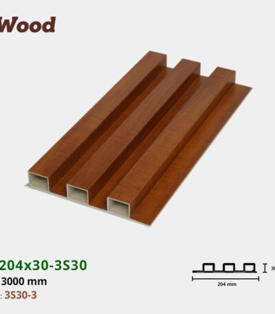 Lam Nhựa PVC 3 Sóng Cao W204x30 Iwood 3S30-3