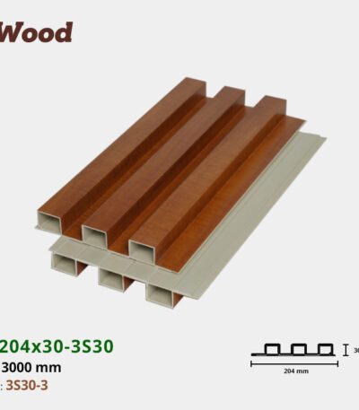 Lam Nhựa PVC 3 Sóng Cao W204x30 Iwood 3S30-3