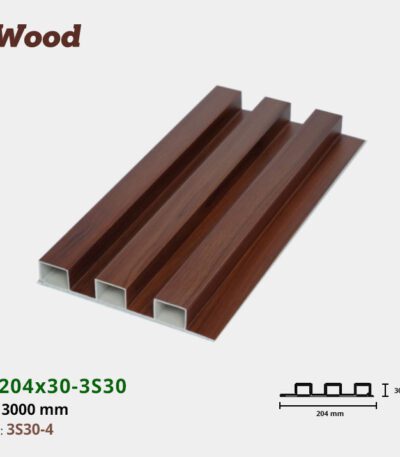 Lam Nhựa PVC 3 Sóng Cao W204x30 Iwood 3S30-4