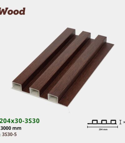 Lam Nhựa PVC 3 Sóng Cao W204x30 Iwood 3S30-5