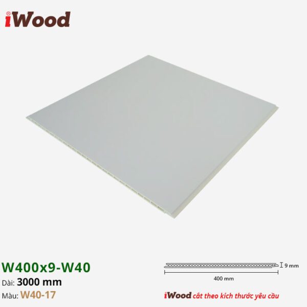 Nhựa PVC Vân Gỗ W400x9 Iwood W40-17