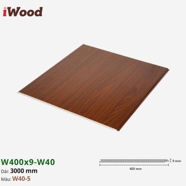 Nhựa PVC Vân Gỗ W400x9 Iwood W40-5