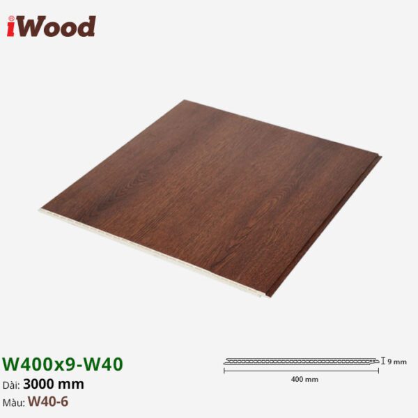 Nhựa PVC Vân Gỗ Iwood W400x9 W40-6