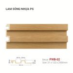 Tấm Ốp Tường Lam Sóng Nhựa PS Giả Gỗ PWB-02
