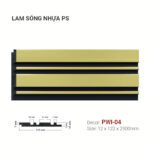Tấm Ốp Lam Sóng Nhựa PS PWI-04 Vàng Đen