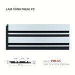 Tấm Ốp Lam Sóng Nhựa PS PWI-05 Trắng Đen