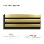 Tấm Ốp Lam Sóng Nhựa PS PWL-02 Vàng Đen