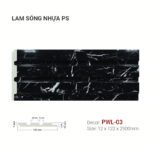 Lam Sóng Nhựa PS Vân Đá Đen Bóng PWL-03