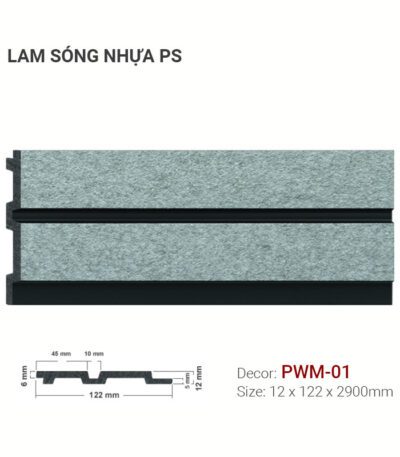 Tấm Ốp Nhựa PS Lam Sóng PWM-01
