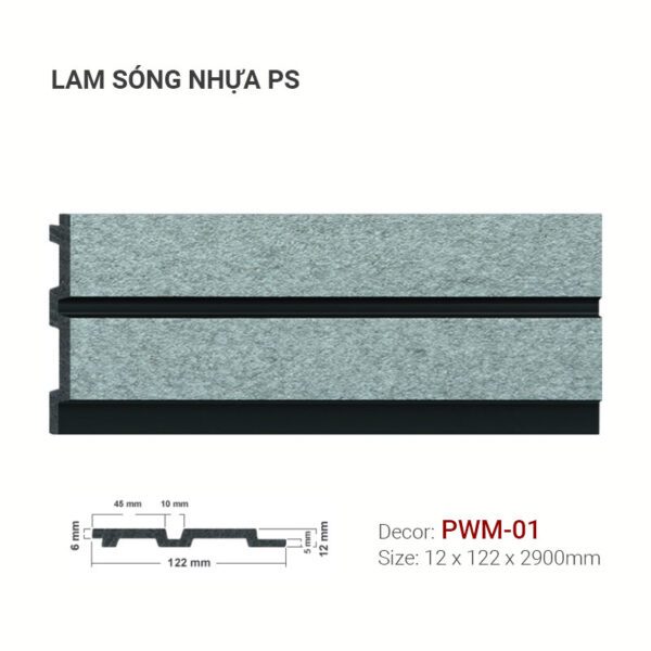 Tấm Ốp Nhựa PS Lam Sóng PWM-01