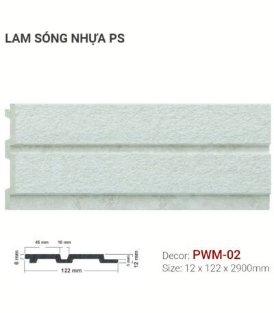 Tấm Ốp Lam Sóng Nhựa PS PWM-02
