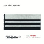 Tấm Ốp Lam Sóng Nhựa PS 12x130mm PWN-01