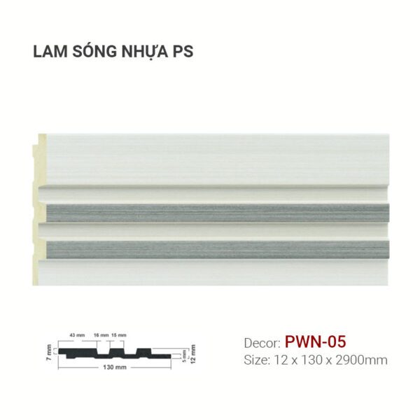 TẤM ỐP LAM SÓNG NHỰA PS PWN-05 TRANG TRÍ